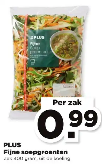 PLUS PLUS Fijne soepgroenten 400g aanbieding