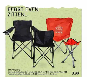 Xenos Camping Life! Canvas Stoel : Armstoel, Stoel, Rode Campingstoel Of Campingkruk aanbieding