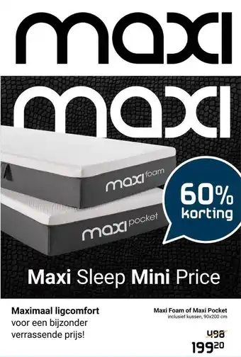 Beddenreus Maxi Foam Of Maxi Pocket 60% Korting aanbieding