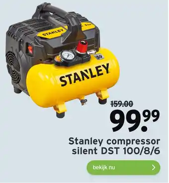 GAMMA Stanley compressor silent DST 100/8/6 aanbieding