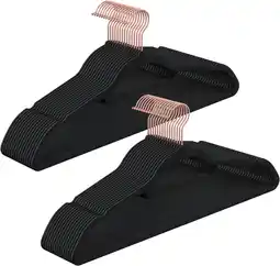 Amazon SONGMICS fluwelen kleerhanger, 30 stuks, anti-slip, jashanger, draaibare haak in roségoud, dikte 0,6 cm, 45 cm breed, voor ja aanbieding