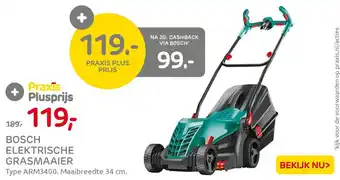 Praxis BOSCH ELEKTRISCHE GRASMAAIER aanbieding