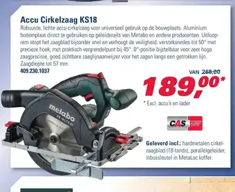 Probin Accu Cirkelzaag KS18 aanbieding