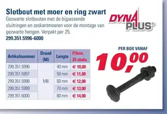 Probin Slotbout Met Moer En Ring Zwart aanbieding