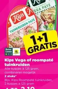 PLUS Kips Vega of roompaté tuinkruiden aanbieding