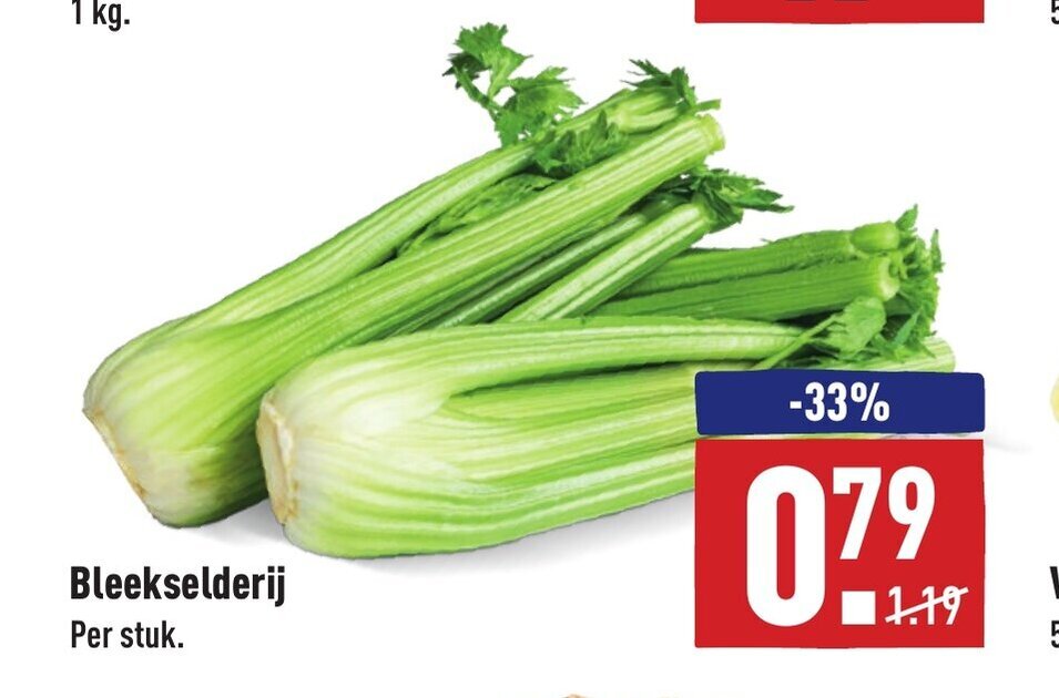 Bleekselderij per stuk aanbieding bij ALDI