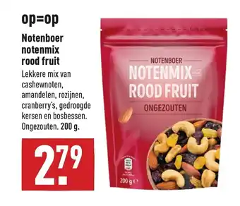 ALDI Notenboer Notenmix Rood Fruit 200g aanbieding