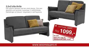 Woonsquare 2.5+2 Zits Avila Tijdloos Bankstel aanbieding