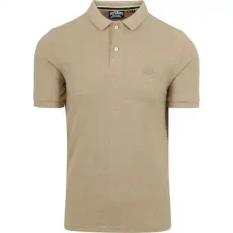 Spartoo T-shirt Superdry Classic Poloshirt Melange Beige aanbieding