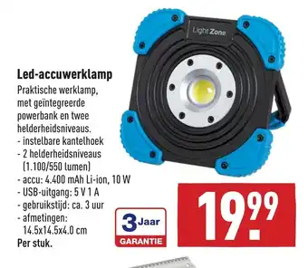 ALDI Led-Accuwerklamp aanbieding