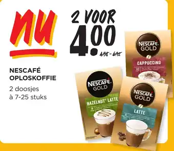 Jumbo NESCAFÉ OPLOSKOFFIE 2 doosjes à 7-25 stuks aanbieding