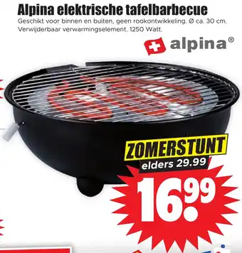 Dirk Alpina elektrische tafelbarbecue aanbieding