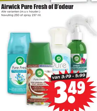 Dirk Airwick Pure Fresh of D'odeur aanbieding