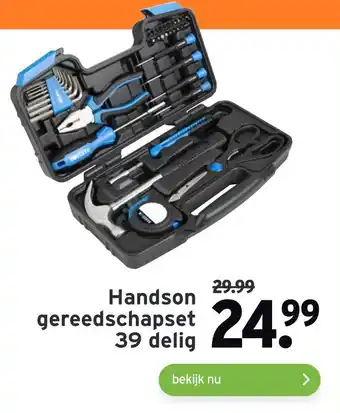 GAMMA Handson gereedschapset 39 delig aanbieding