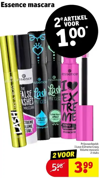 Kruidvat Essence mascara aanbieding