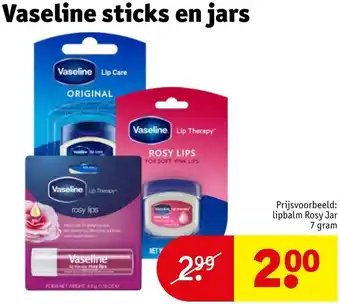 Kruidvat Vaseline sticks en jars aanbieding