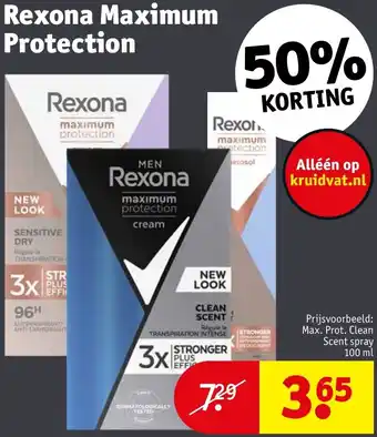 Kruidvat Rexona Maximum Protection aanbieding