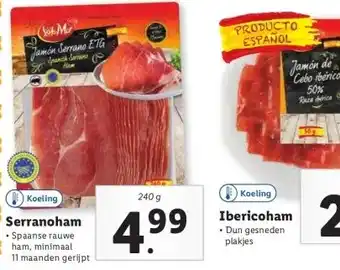 Lidl Serranoham aanbieding