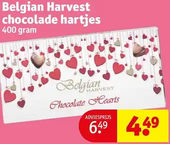 Kruidvat Belgian Harvest chocolade hartjes 400g aanbieding