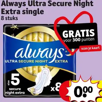 Kruidvat Always Ultra Secure Night Extra single aanbieding