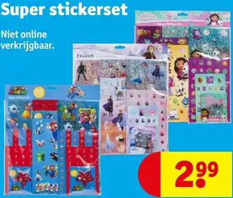 Kruidvat Super stickerset aanbieding