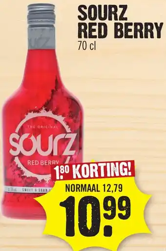 Super Dirck 3 SOURZ RED BERRY 70 cl aanbieding