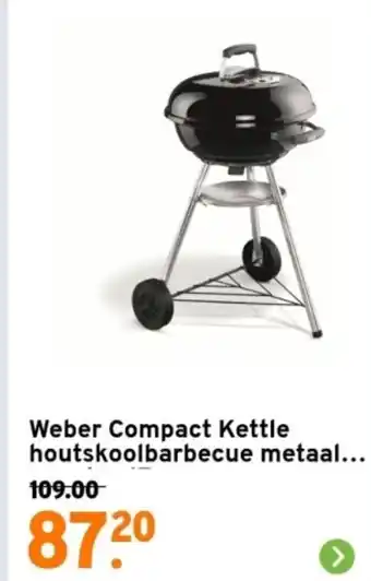 GAMMA Weber Compact Kettle houtskoolbarbecue metaal aanbieding