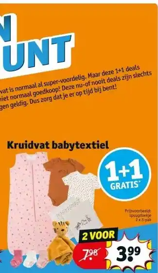 Kruidvat Kruidvat babytextiel aanbieding