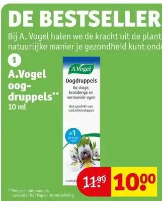 Kruidvat A.Vogel oog- druppels** aanbieding