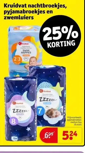 Kruidvat Kruidvat nachtbroekjes, pyjamabroekjes en zwemluiers aanbieding