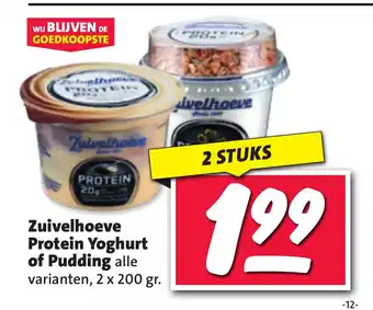 Nettorama Zuivelhoeve Protein Yoghurt of Pudding aanbieding