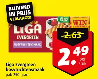 Boni Liga Evergreen bosvruchtensmaak aanbieding