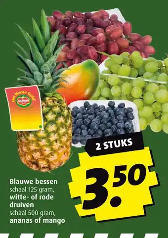 Boni Blauwe bessen , witte of rode druiven ananas of mango aanbieding