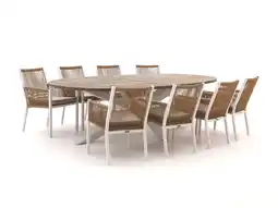 Kees Smit Manifesto Rivola/ROUGH-Y Ellips 280cm dining tuinset 9-delig aanbieding