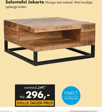 Woonsquare Salontafel Jakarta aanbieding