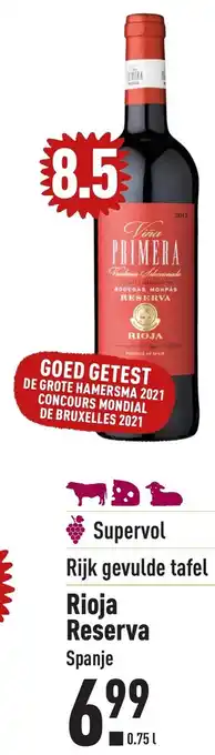 ALDI Vina Primera Rioja Reserva 750ml aanbieding