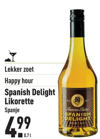 ALDI Spanish Delight Likorette 700ml aanbieding