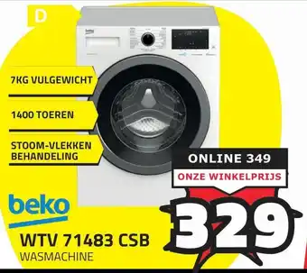 BoXXer BEKO Wasmachine | WTV 71483 CSB aanbieding