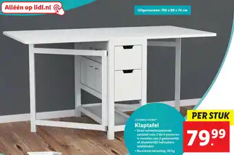 Lidl Livarno Home Klaptafel aanbieding