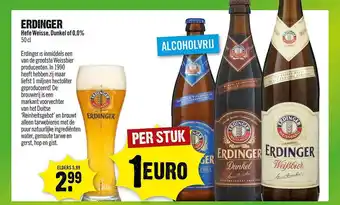 Dirck 3 Erdinger Hefe Weisse, Dunkel Of 0.0% aanbieding