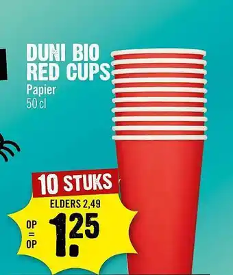 Dirck 3 Duni Bio Red Cups Papier aanbieding