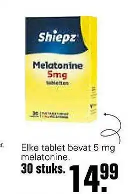 De Online Drogist Shiepz Melatonine 5mg Tabletten aanbieding