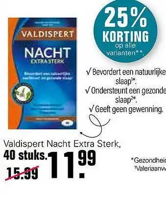 De Online Drogist Valdispert Nacht Extra Sterk 25% Korting aanbieding