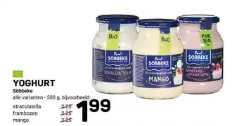 Ekoplaza Yoghurt Söbbeke aanbieding