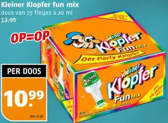 Poiesz Kleiner Klopfer fun mix  25 x 20 ml aanbieding