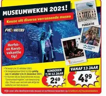 Kruidvat Museumweken 2021 aanbieding