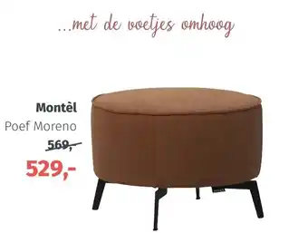 Morres meubel Montel Poef Moreno aanbieding