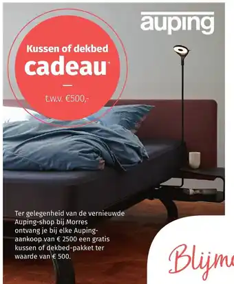 Morres meubel Kussen of dekbed cadeau €500 aanbieding