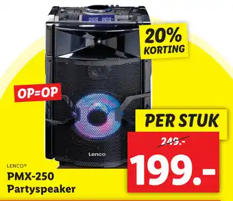 Lidl Lenco Partyspeaker | PMX-250 aanbieding