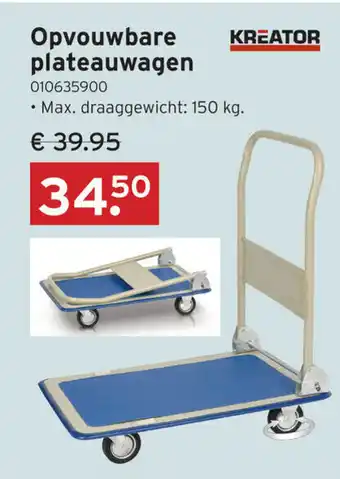 Heuts Opvouwbare plateauwagen aanbieding